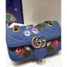 AAA+ GG Marmont Denim Mini Bag 446744 Blue