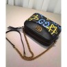 Perfect GG Marmont Ghost Shoulder Bag 443499 Black