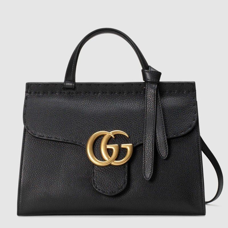 Top Quality Gucci GG Marmont Leather Top Handle Bags 421890 A7M0T 1000