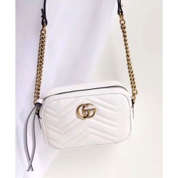 High Quality GG Marmont Matelasse Mini Bag 448065 White