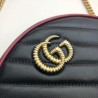 Perfect GG Marmont Mini Round Shoulder Bag 550154 Black