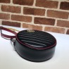 Perfect GG Marmont Mini Round Shoulder Bag 550154 Black