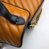 Top GG Marmont Mini Top Handle Bag 583571 Orange