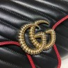 Wholesale GG Marmont Small Shoulder Bag 443497 Black / Red