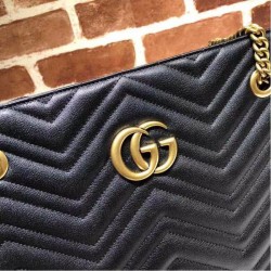 AAA+ GG Marmont Matelassé Medium Tote 524578 Black