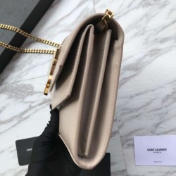 Top Quality YSL Saint Laurent Cassandra Bag With Monogram Slider Apricot