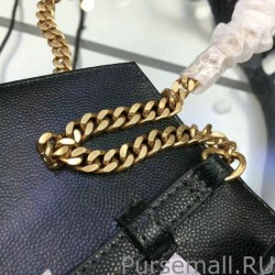 Replicas YSL Saint Laurent Grained Matelasse Leather Chain Wallet Y221220 Black