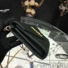 Replicas YSL Saint Laurent Grained Matelasse Leather Chain Wallet Y221220 Black