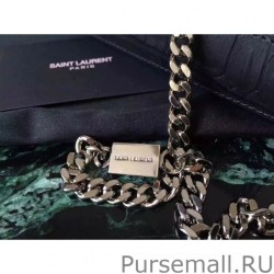 Replicas Saint Laurent Medium Satchel Bag In Black Crocodile Calfskin