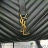 Top Quality Saint Laurent Top Handle Bag in Green Matelasse Leather 392738