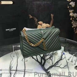 Top Quality Saint Laurent Top Handle Bag in Green Matelasse Leather 392738