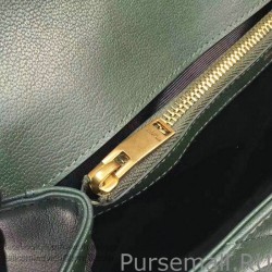 Top Quality Saint Laurent Top Handle Bag in Green Matelasse Leather 392738