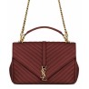 Top Quality YSL Classic Large Monogram Saint Lauren College Bag Red