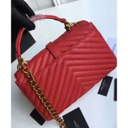 Replicas YSL Classic Medium Monogram Saint Lauren College Bag Red