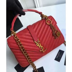 Replicas YSL Classic Medium Monogram Saint Lauren College Bag Red