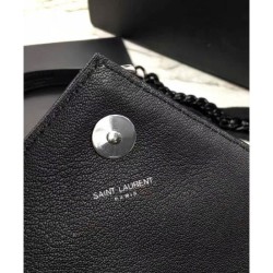 High YSL Classic Medium Monogram Saint Laurent College Bag Black