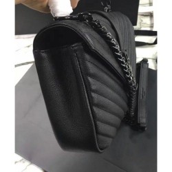 High YSL Classic Medium Monogram Saint Laurent College Bag Black