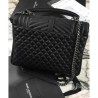 Top YSL Large Monogram Envelope Satchel Black