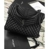 Top YSL Large Monogram Envelope Satchel Black