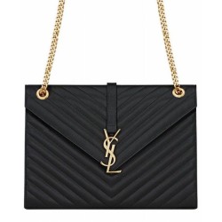 Cheap YSL Large Monogram Satchel Black