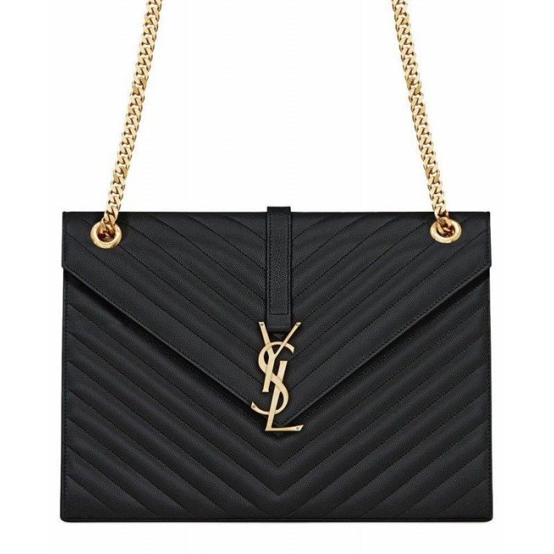 Cheap YSL Large Monogram Satchel Black