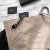 Replicas YSL Saint Lauren Niki Medium Shopping Bag Crinkled Vintage Leather Gray