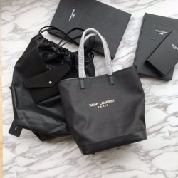 Copy YSL Saint Lauren Shopping Tote Bags Black