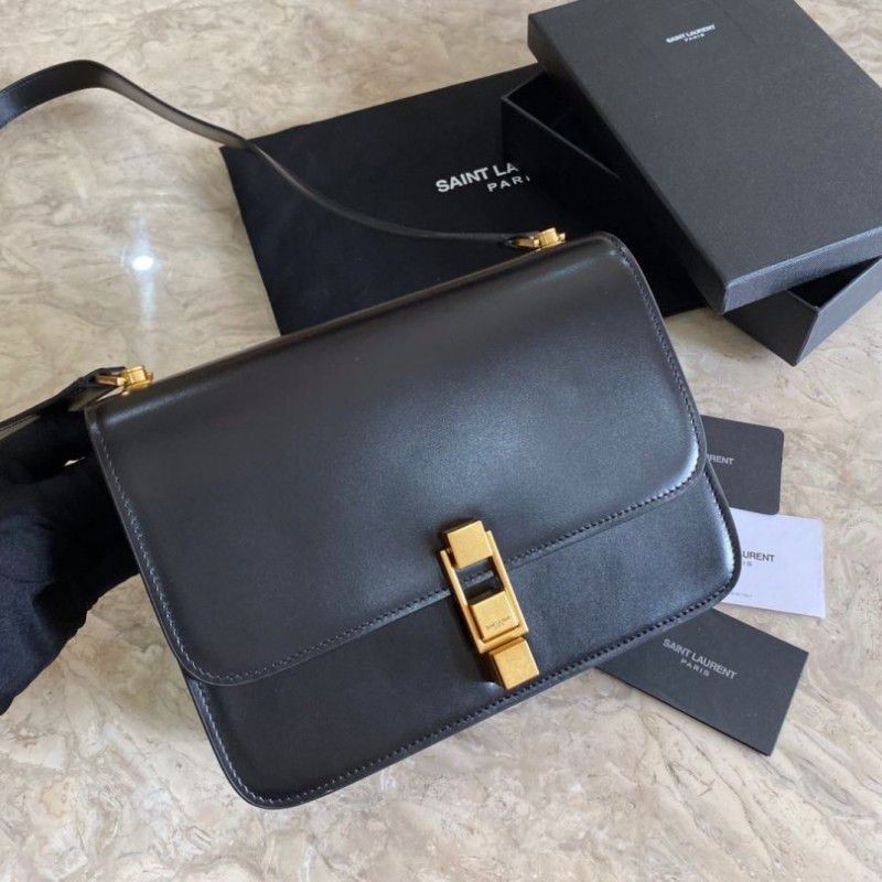 AAA+ YSL Saint Laurent Carre Satchel Monogram Bag Black