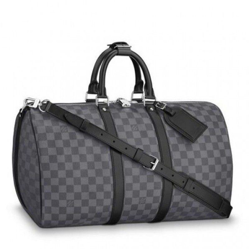High Quality Keepall Bandouliere 45 Damier Graphite N41418