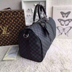 High Quality Keepall Bandouliere 45 Damier Graphite N41418