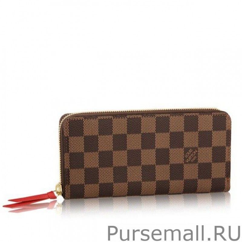 Knockoff Clemence Wallet Damier Ebene Canvas N60534