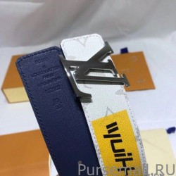 Designer Initiales 40mm Belt Monogram M0162U White