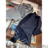 High Quality classic double-faced cashmere men scarf Dark Blue