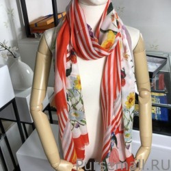 Cheap classic floral cashmere scarf 100 x 200 Orange