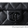 Luxury All Color Grained Calfskin Flap Bag AS1784 Black