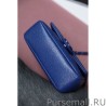 Perfect All Color Grained Calfskin Flap Bag AS1784 Blue