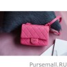 Top All Color Grained Calfskin Flap Bag AS1784 Rose