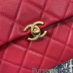 Designer Backpack in Grained Calfskin AS3108 Red