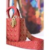 Luxury Christian Dior Supple Lady Dior Bag Red