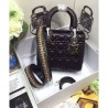 Knockoff Dior Lady Dior Medium Classic Tote Bag With Lambskin Black