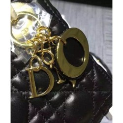 Replica Dior Lady Dior Mini Classic Tote Bag With Lambskin Black