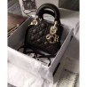 Replica Dior Lady Dior Mini Classic Tote Bag With Lambskin Black