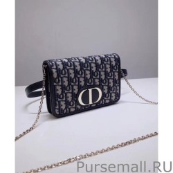 High Christian Dior 30 Montaigne 2-In-1 Pouch Dark Blue