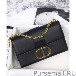 Knockoff Christian Dior 30 Montaigne Chain Bag Black