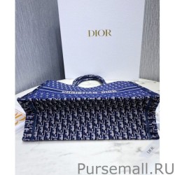 High Quality Christian Dior Book Tote Dark Blue