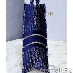 High Quality Christian Dior Book Tote Dark Blue