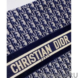 High Quality Christian Dior Book Tote Dark Blue