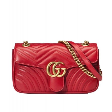 High Quality GG Marmont Matelasse Mini Bag 443497 Red