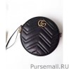 Top GG Marmont Mini Round Shoulder Bag 550154 Black