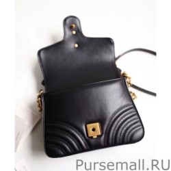 Luxury GG Marmont mini top handle bag 547260 Black